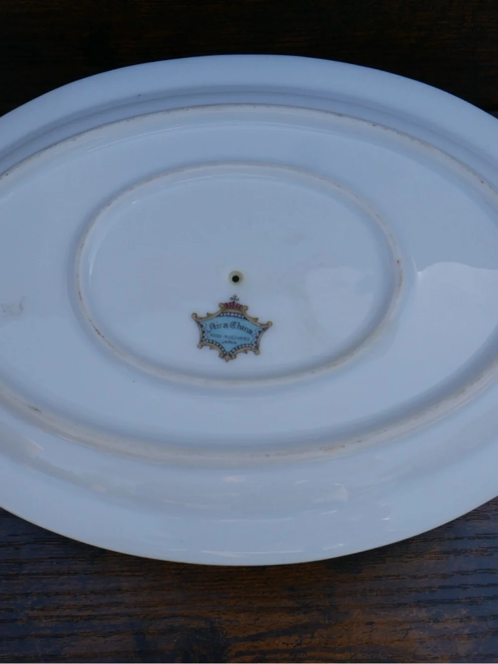Noritake White Gravy Boat with Green Trim and Floral Band